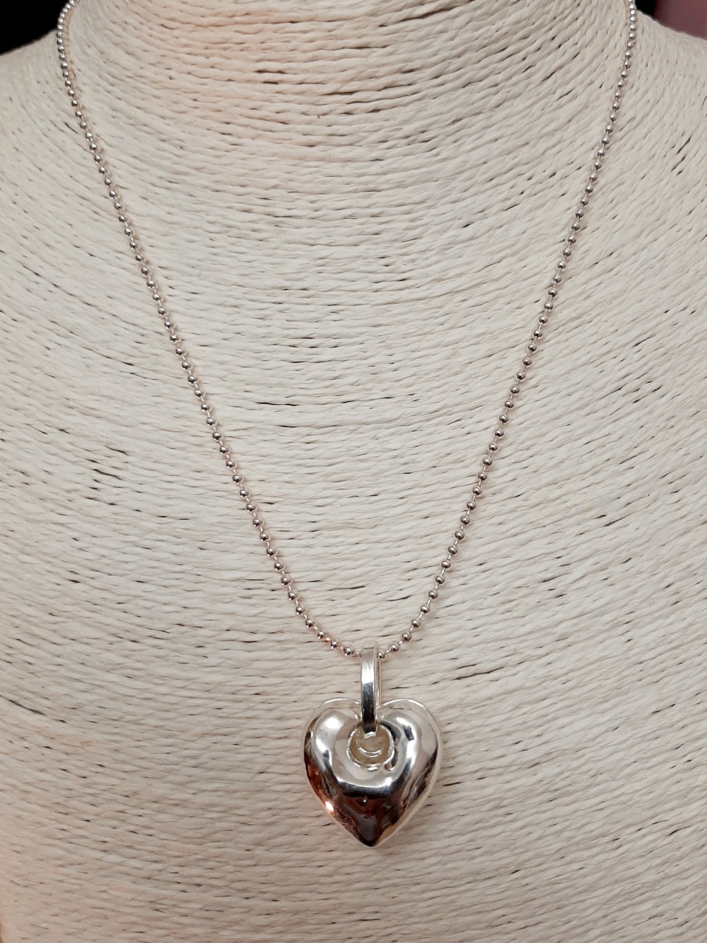 Chunky Love Heart Charm Necklace