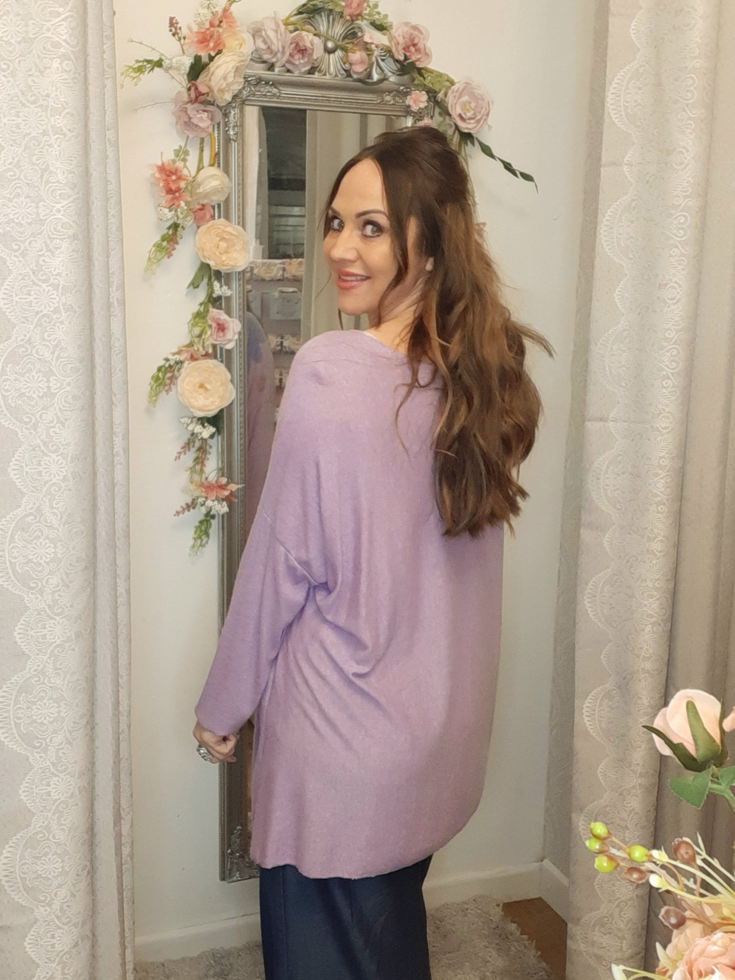 The Gina Top-Daisy Hanky Hem-Purple 10-18/20
