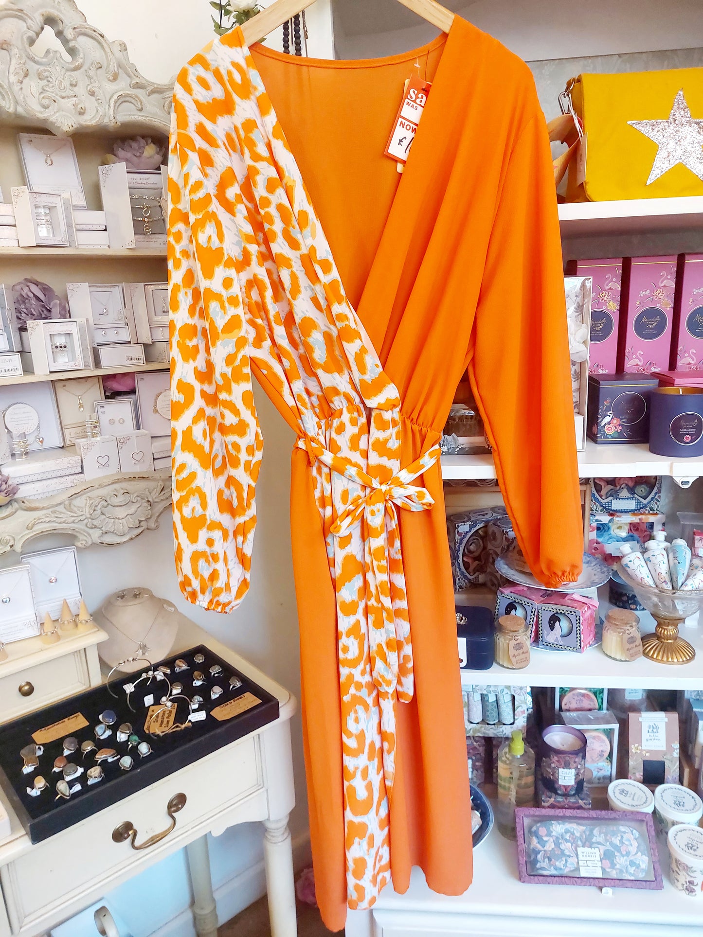 ** SALE ** Coral Orange Wrap Dress size 16-22
