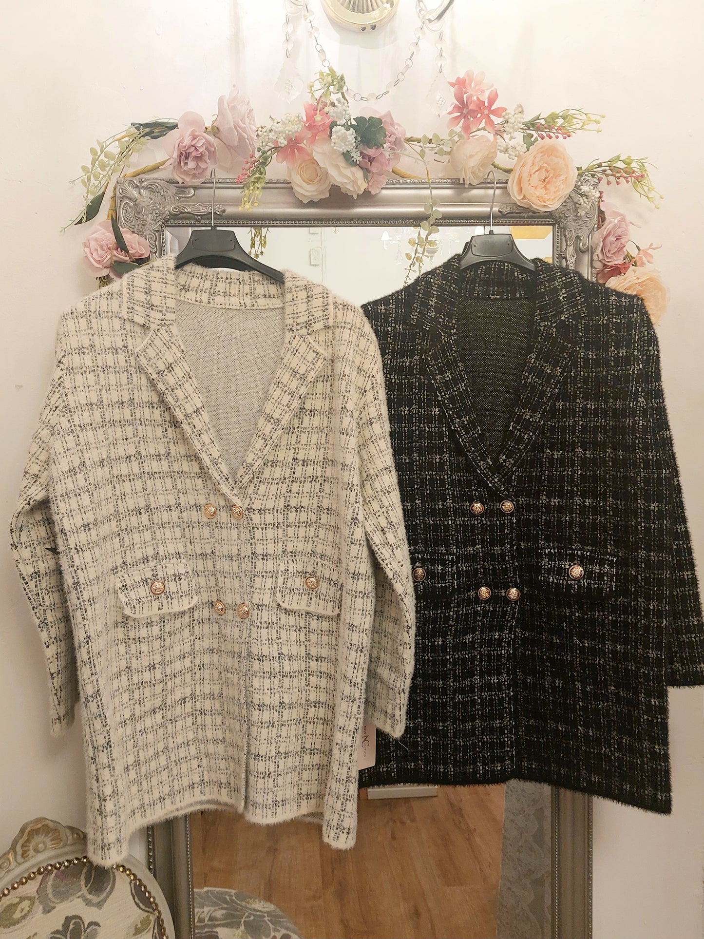 The Zara Black Tweed Stretch Blazer-Various Colours- 10-18