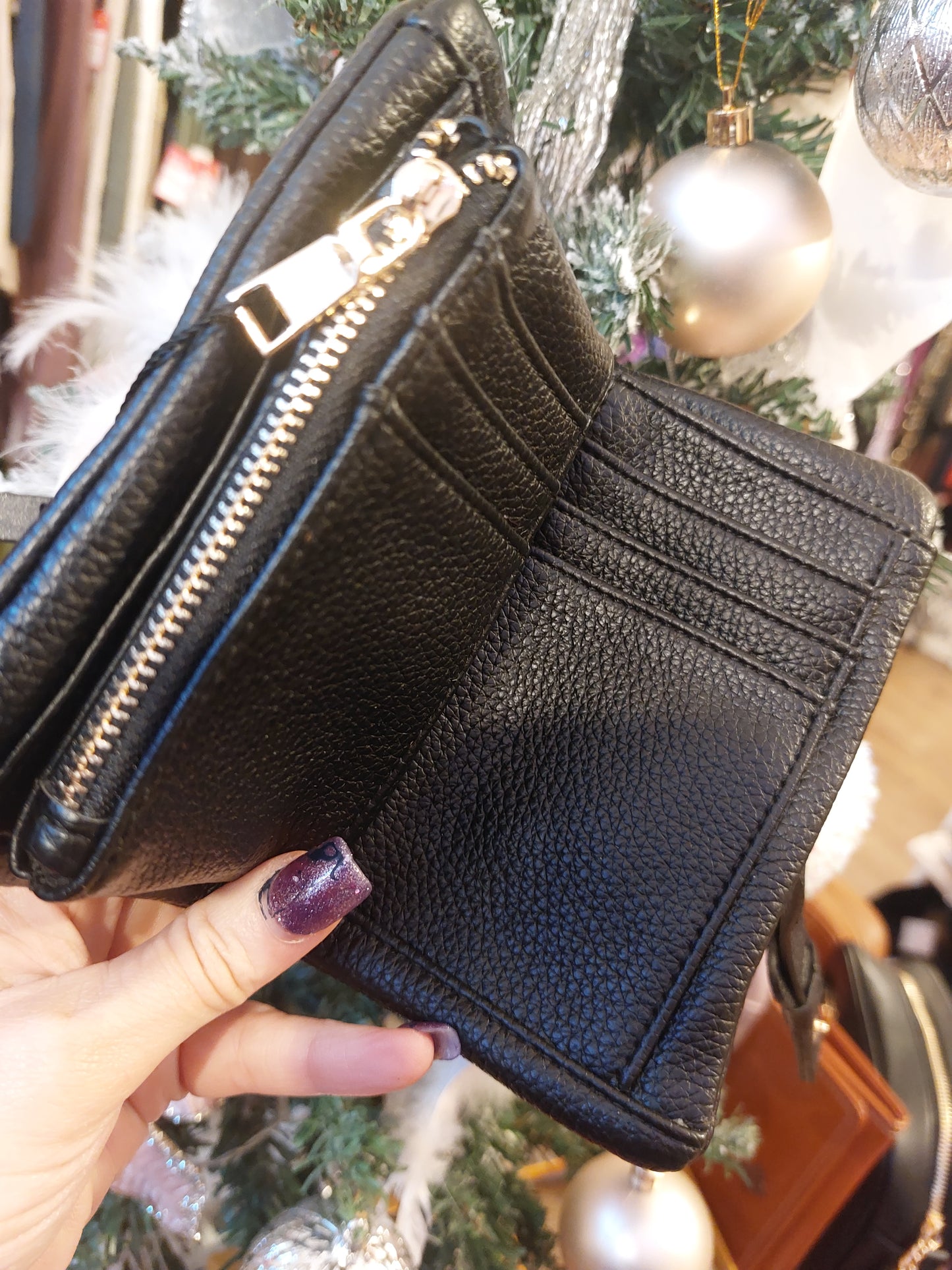 Medium Boxed Black Purse-Soft Touch