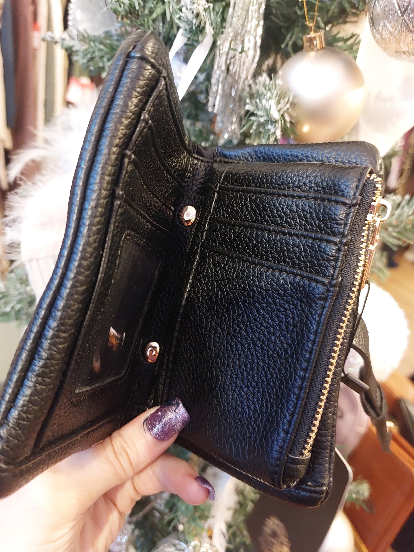 Medium Boxed Black Purse-Soft Touch