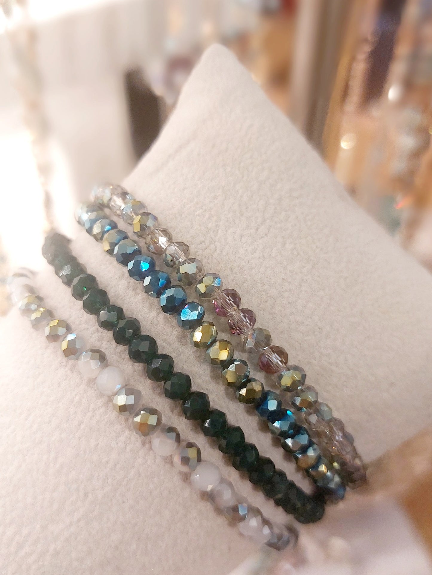 Crystal Beaded Bracelet-Multi Strand