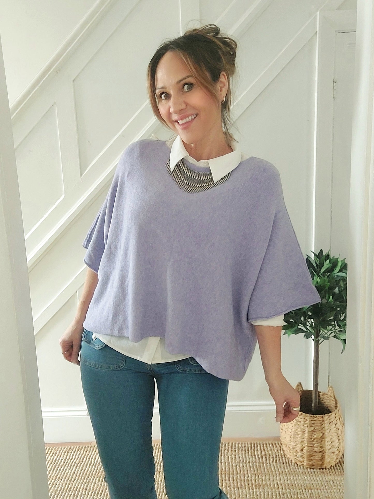 Boxey 3/4 Sleeve Soft Knit-Various Colours