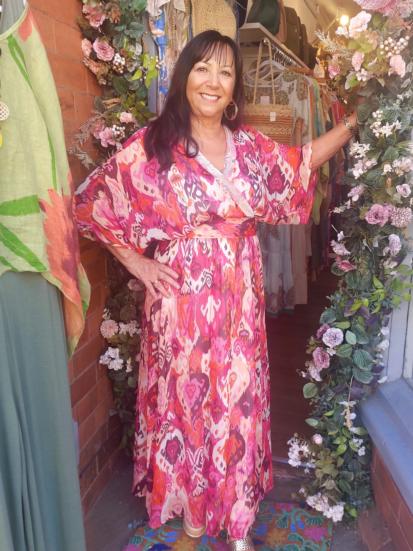 **SALE ** The Pasillo Chiffon Embellished Maxi/Midi Dress