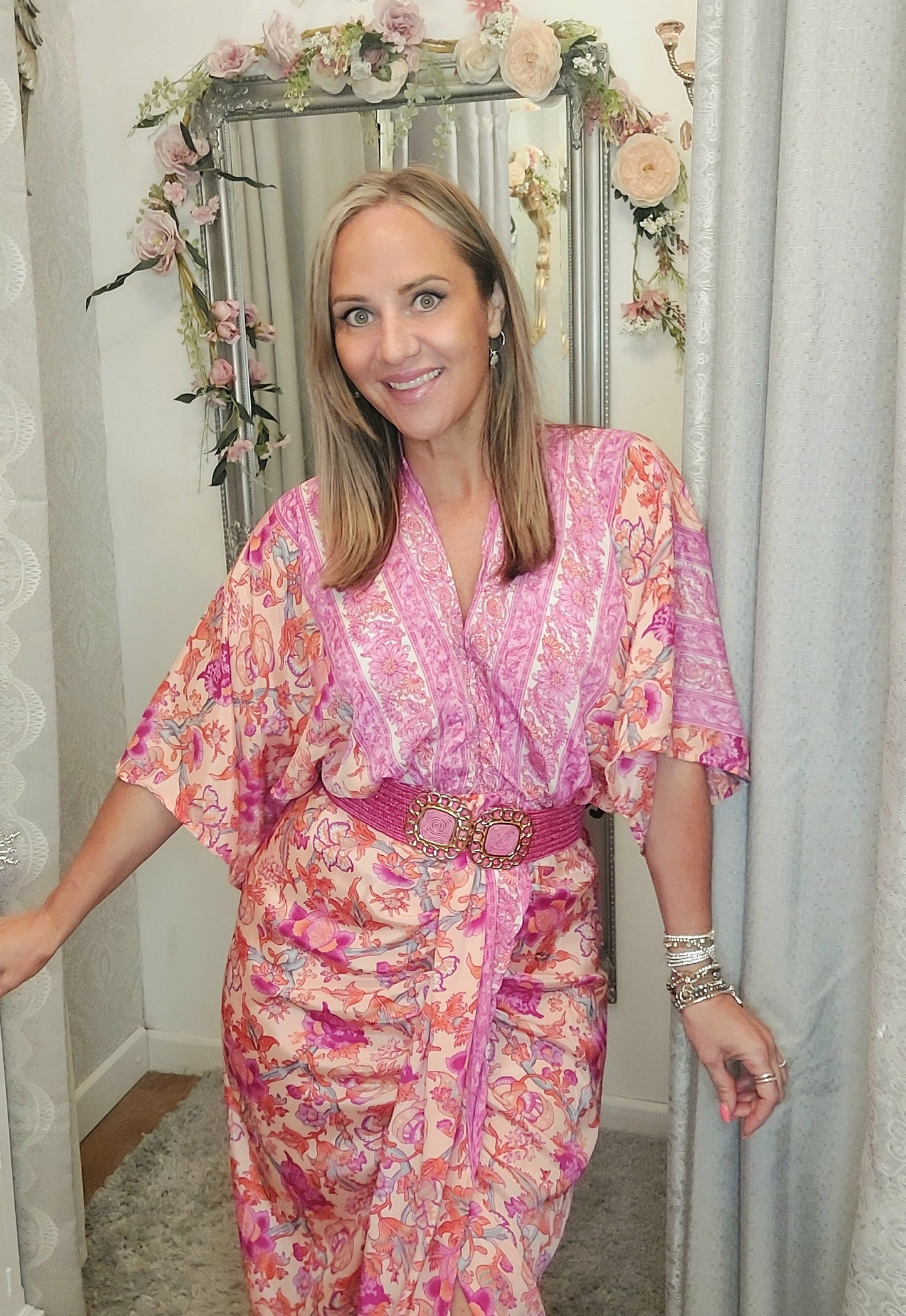 **SALE** The Sublime- Silky Feel Wrap Drape Midi Dress-Various Sizes