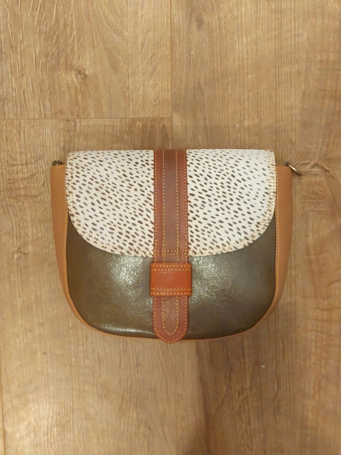 Ziana 2-Hand made Recycled leather soft crossbody bag