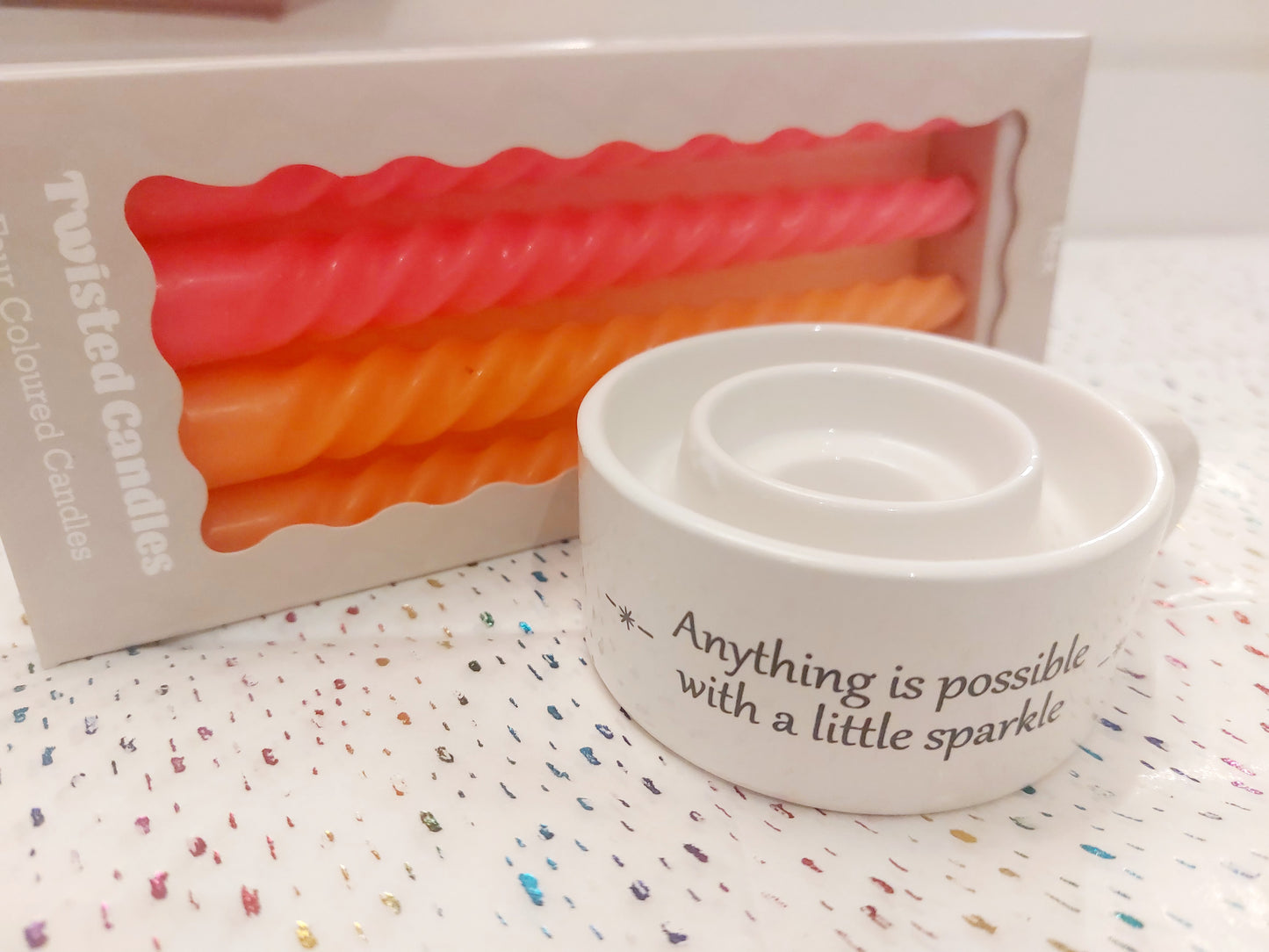 Sparkle Ceramic Candle/Tea Light Holder