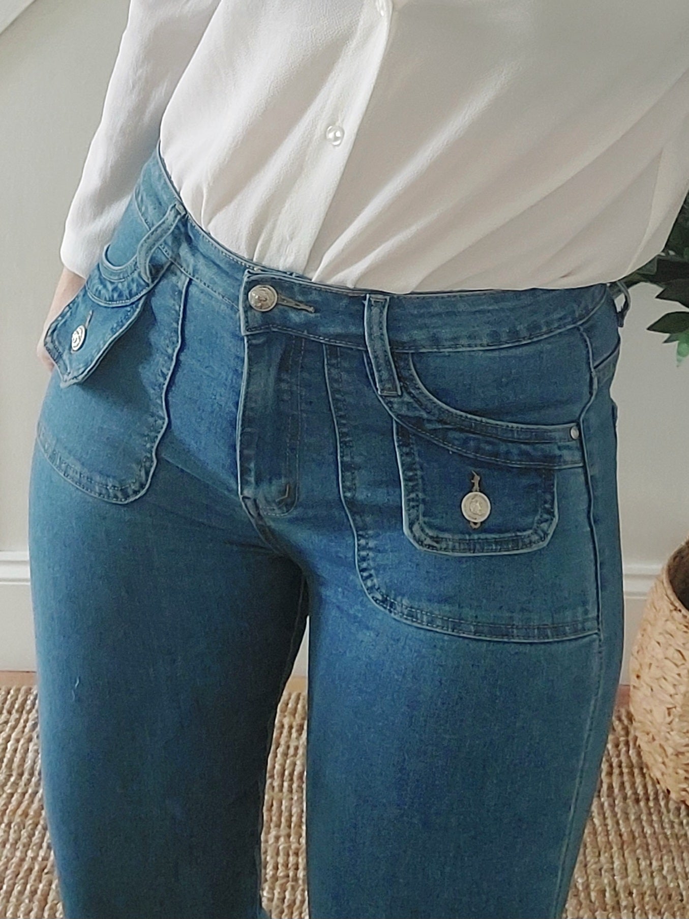 Boot Leg Button Pocket Jeans 8-16