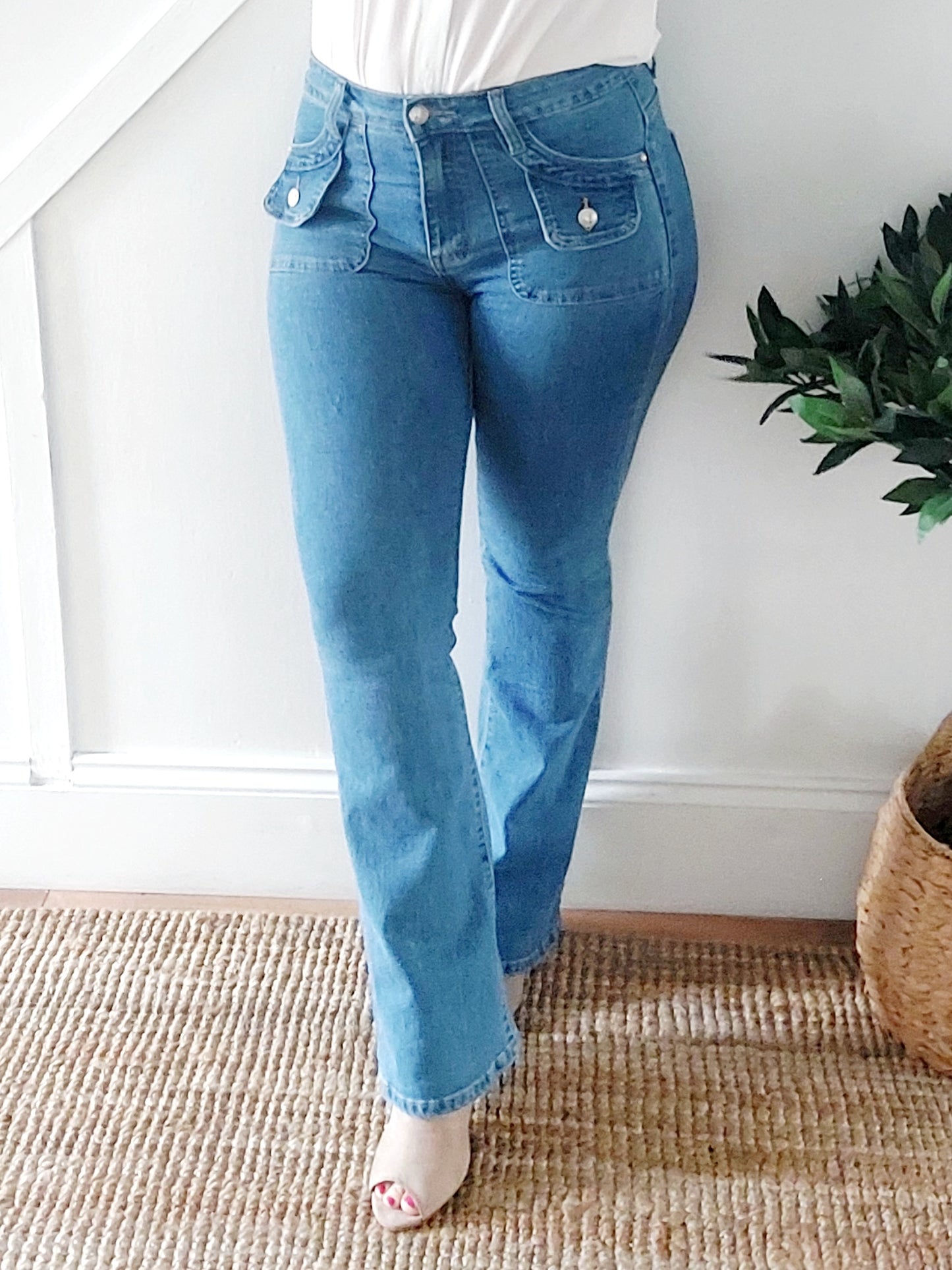 Boot Leg Button Pocket Jeans 8-16