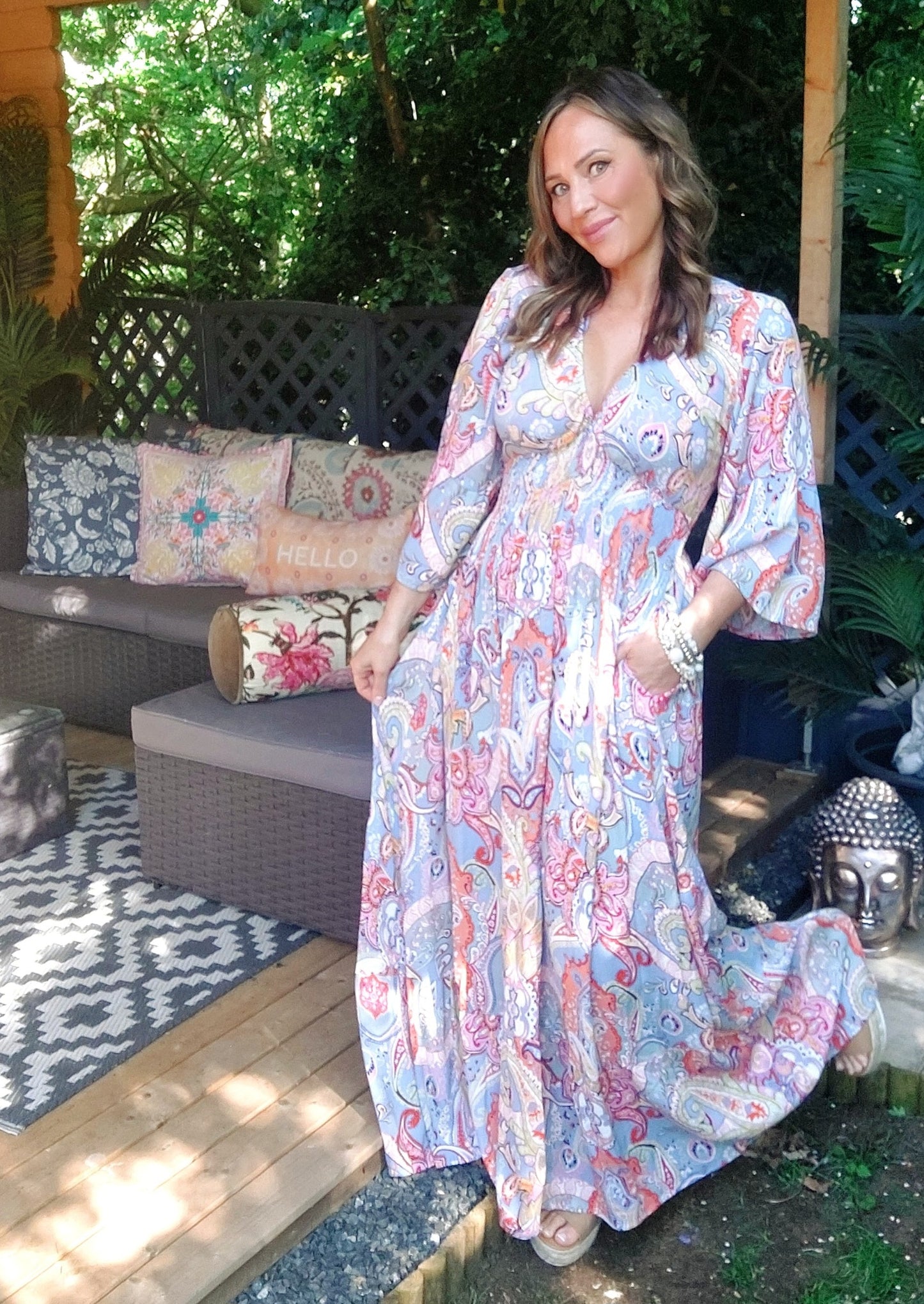 The Avril Paisley Print Midi/Maxi Dress