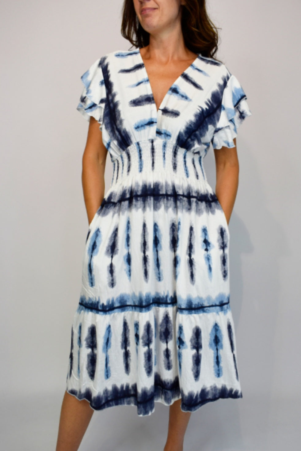 ** SALE** The Sarah Magic Midi Dress Pockets 8-18