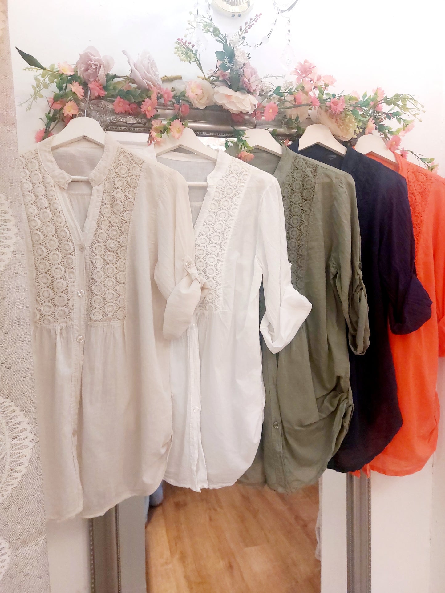 Tulip Embroidered Shirt-Various Colours 8-14
