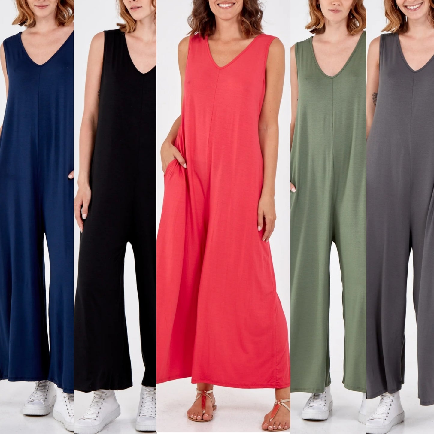 Jersey Jumpsuit-Khaki 10-18
