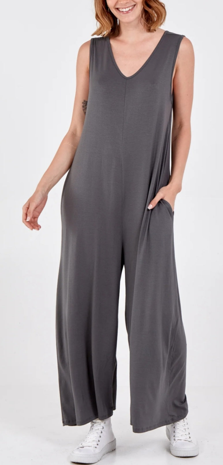 Jersey Jumpsuit-Khaki 10-18