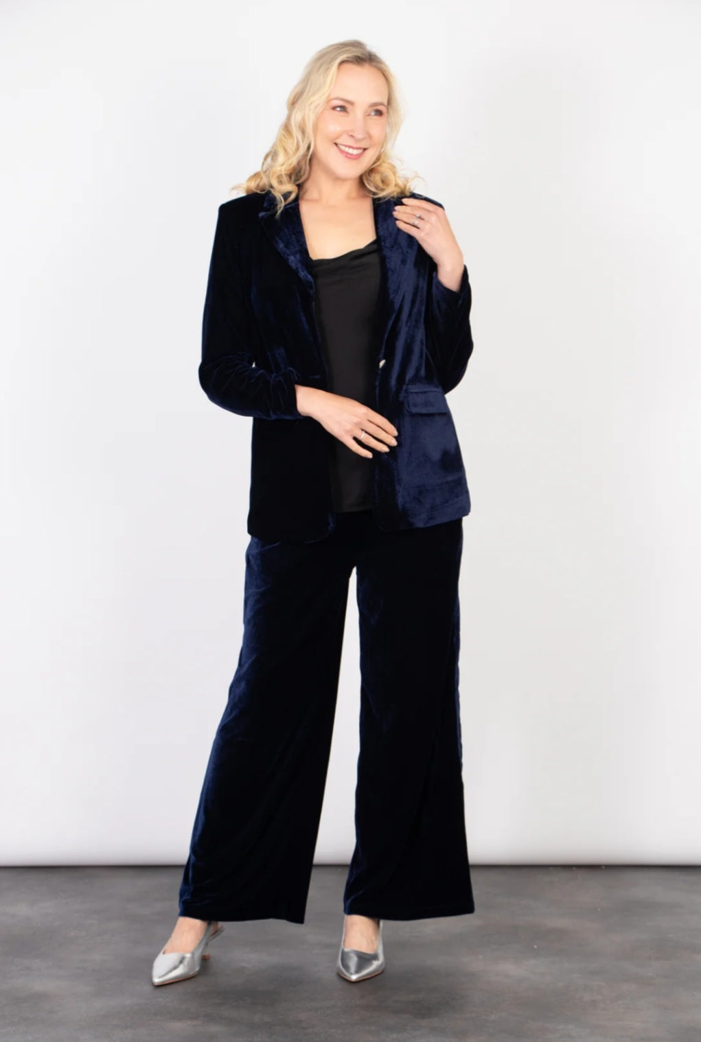 Navy 3 Piece Velvet Suit- Various Sizes
