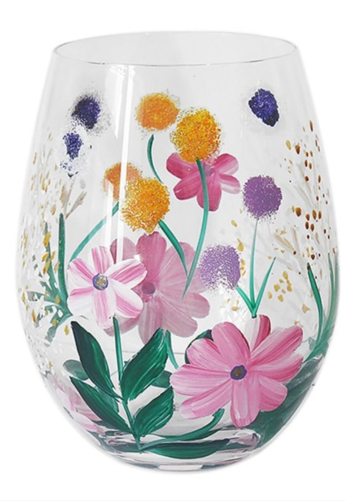 BACK SOON!! Hand Painted Tumbler Glass