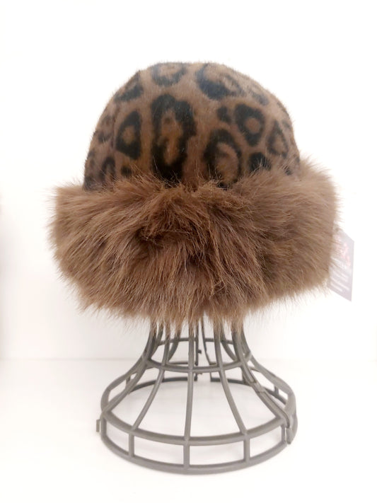 Brown Faux Fur Band Hat