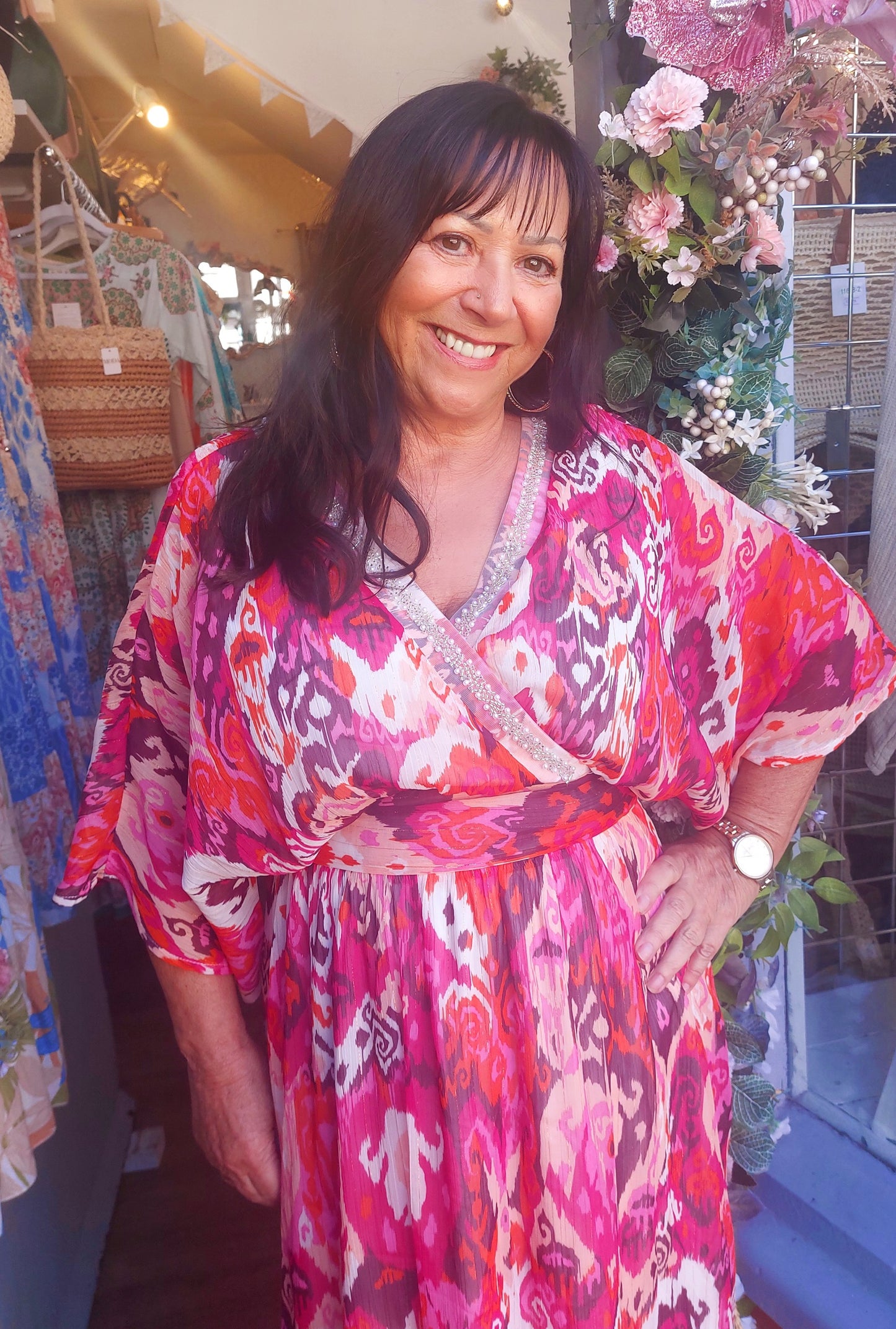 **SALE **  The Pasillo Chiffon Embellished Maxi/Midi Dress