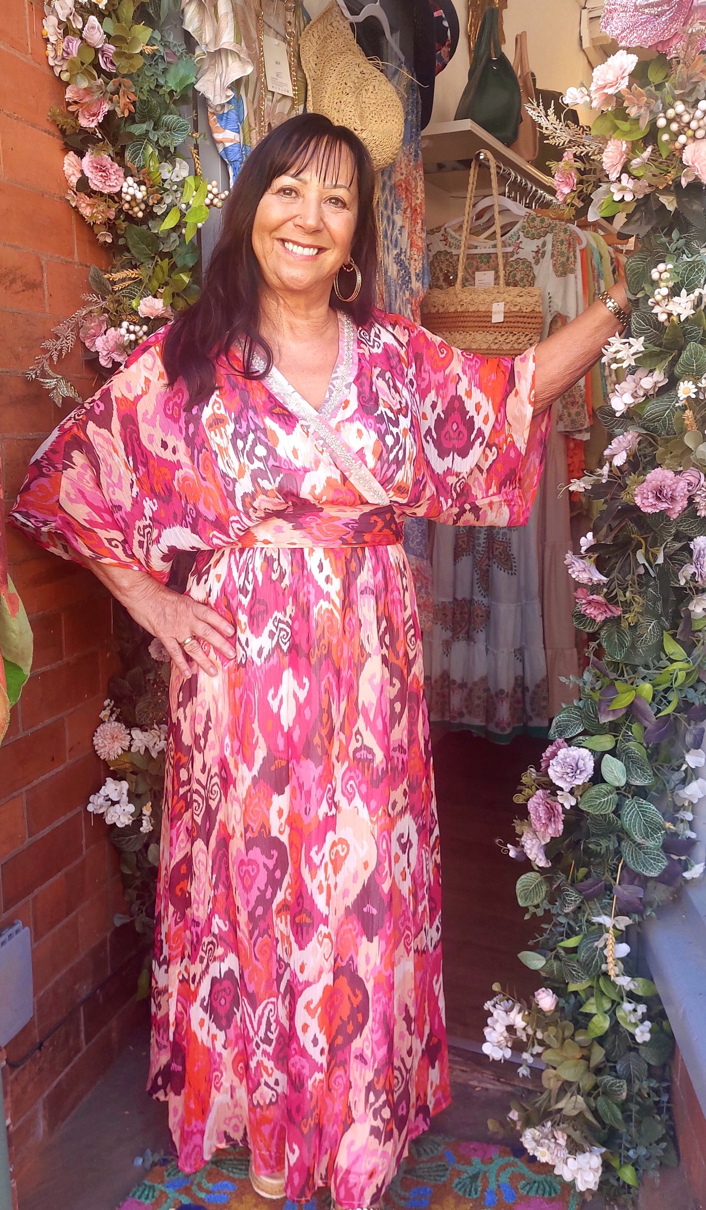 **SALE **  The Pasillo Chiffon Embellished Maxi/Midi Dress