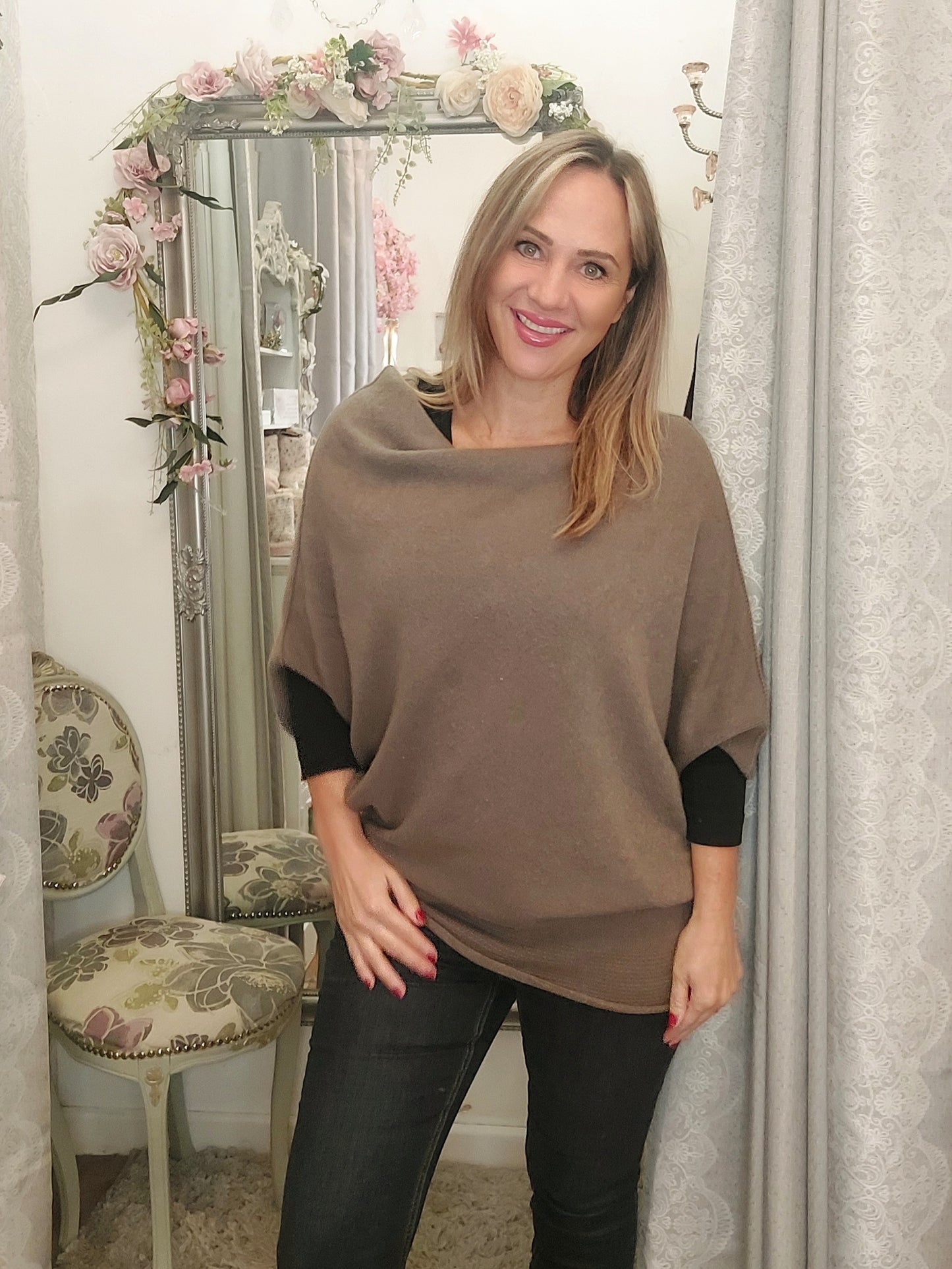 Asymmetric Super Soft Knit Jumper 8-16.              VARIOUS COLOURS