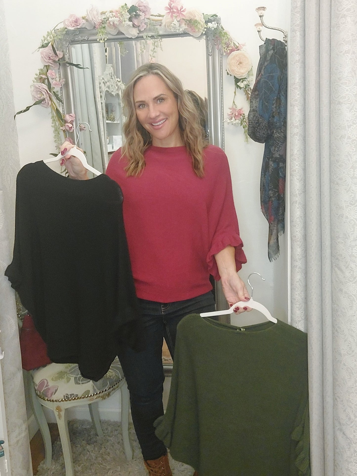 Frill 3/4 Sleeve Jumper 8-18 Various Colours