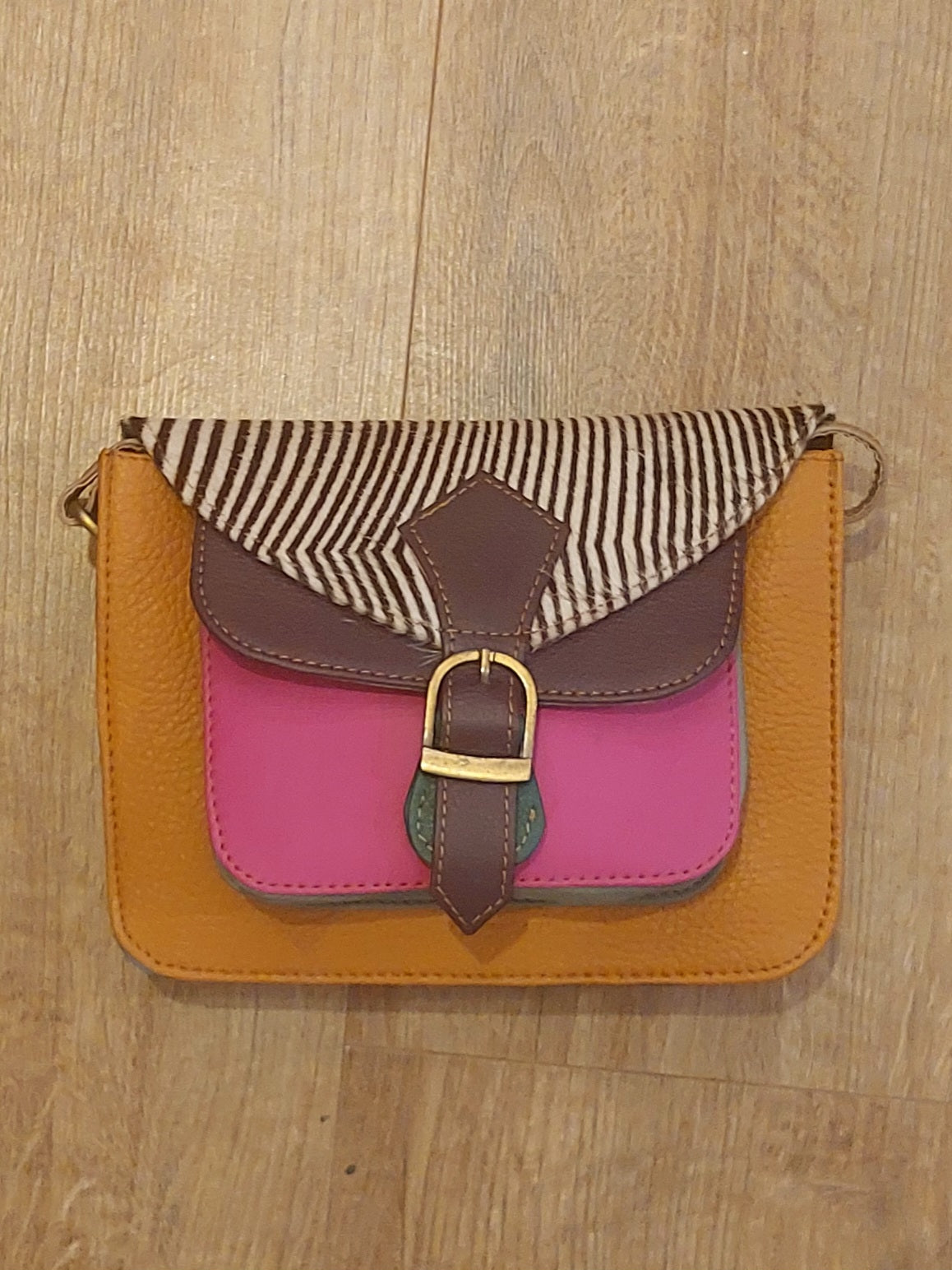 Farida-Hand Made Recycled leather Crossbody Satchel bag