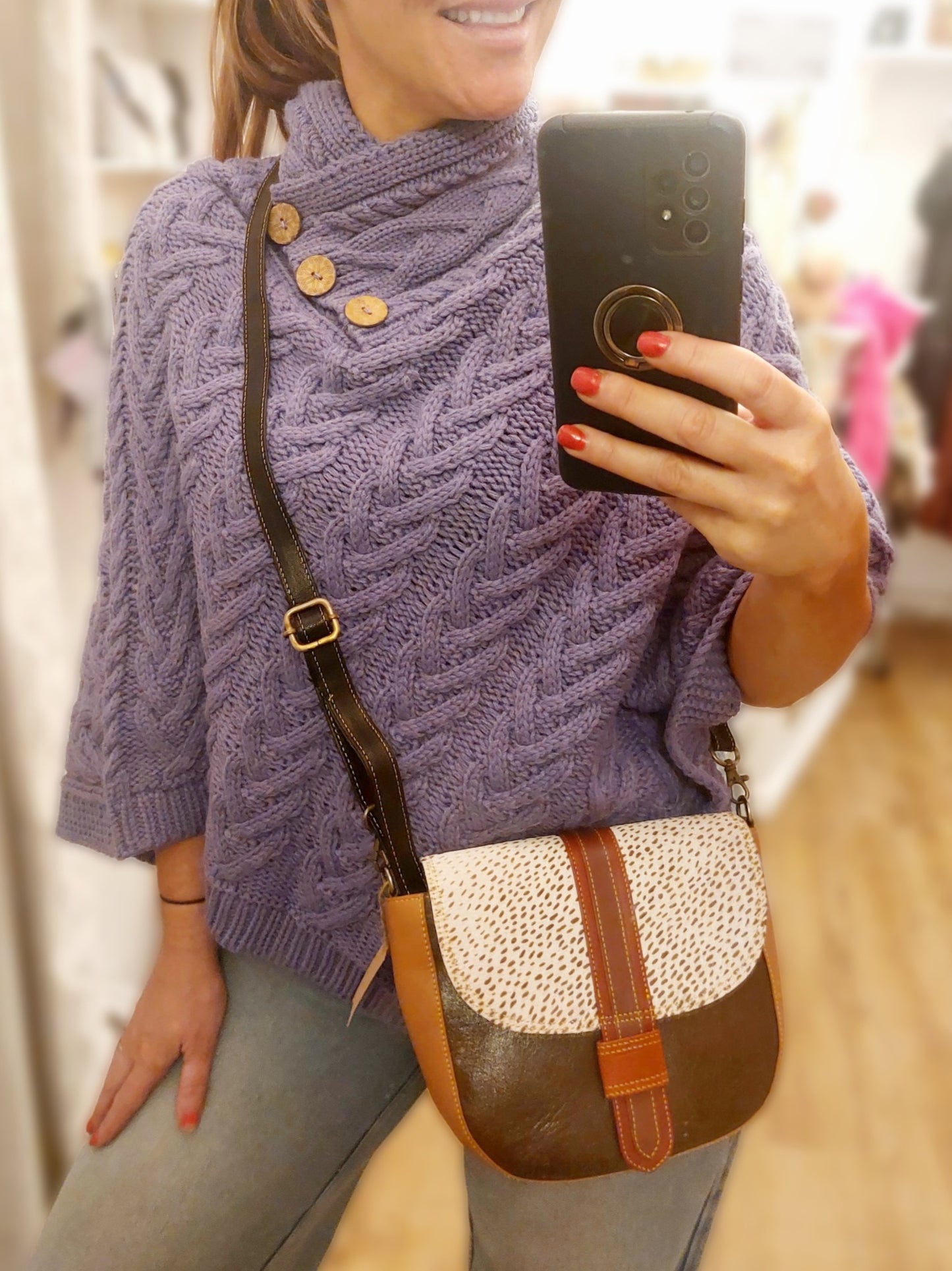 BACK SOON!! Purple knitted Poncho