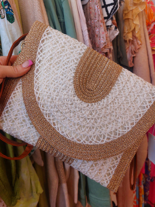 Boho Crossbody Bag- Light Beige
