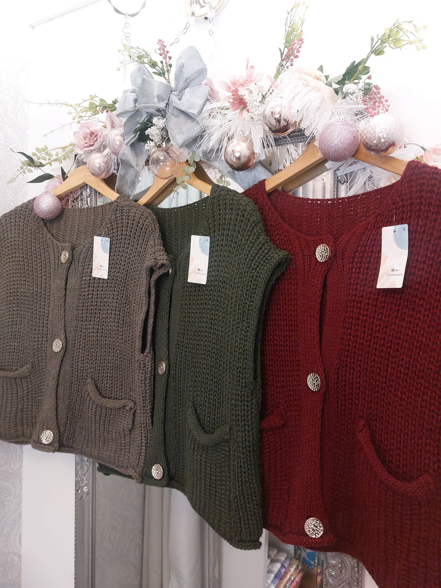 Chunky Knit Waistcoats 8-16/18 Various Colours