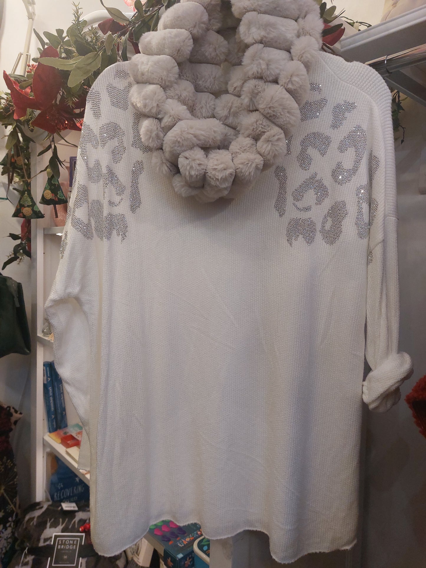 Embellished Rhinestone Animal print Light Knit-Various Colours 10-18