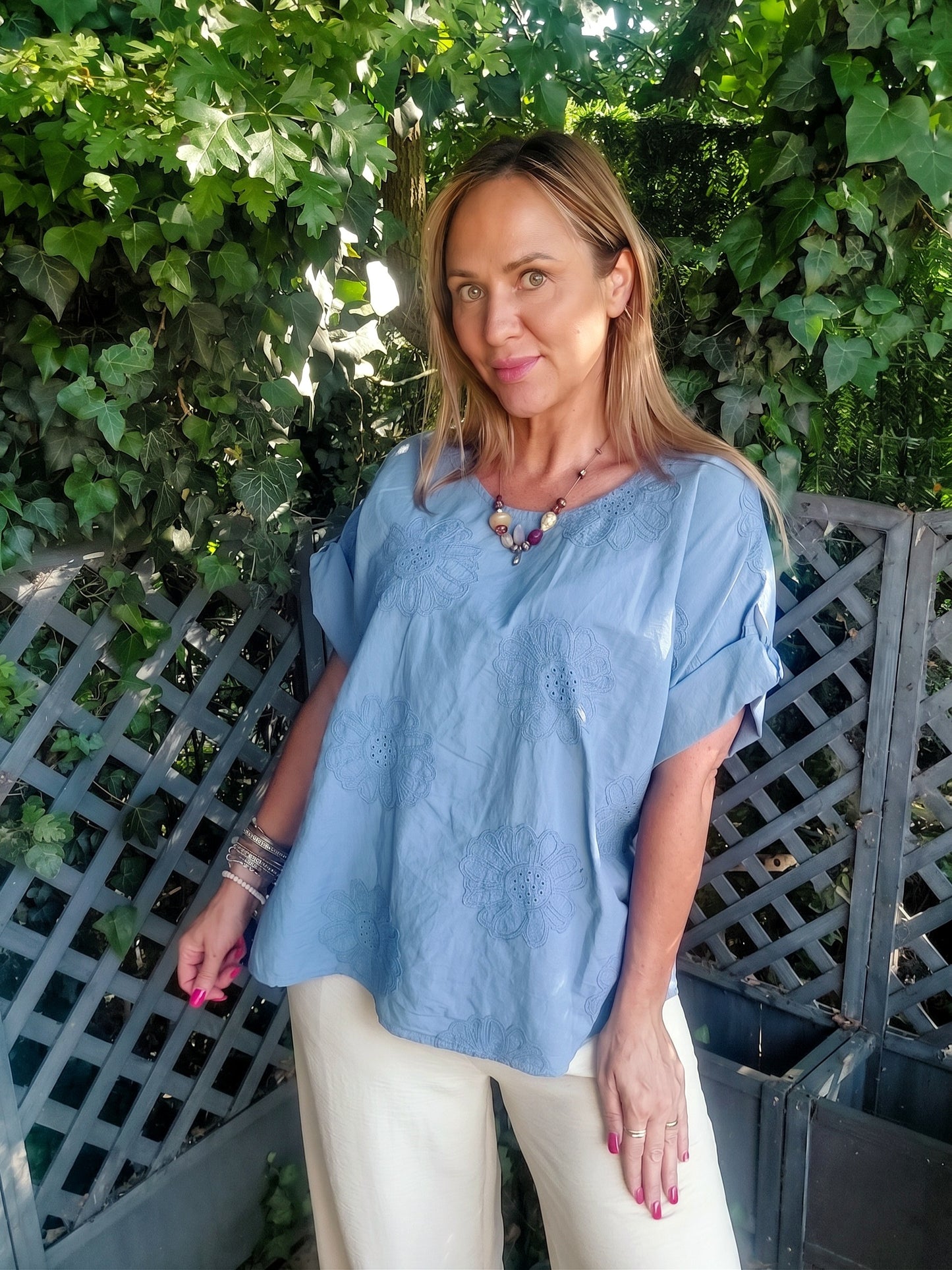 3D Daisy Cotton Italian Top