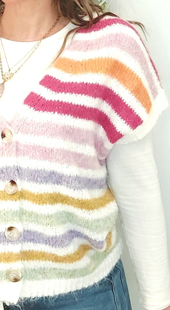 The Joe Stripe Knit Waistcoat 8-18