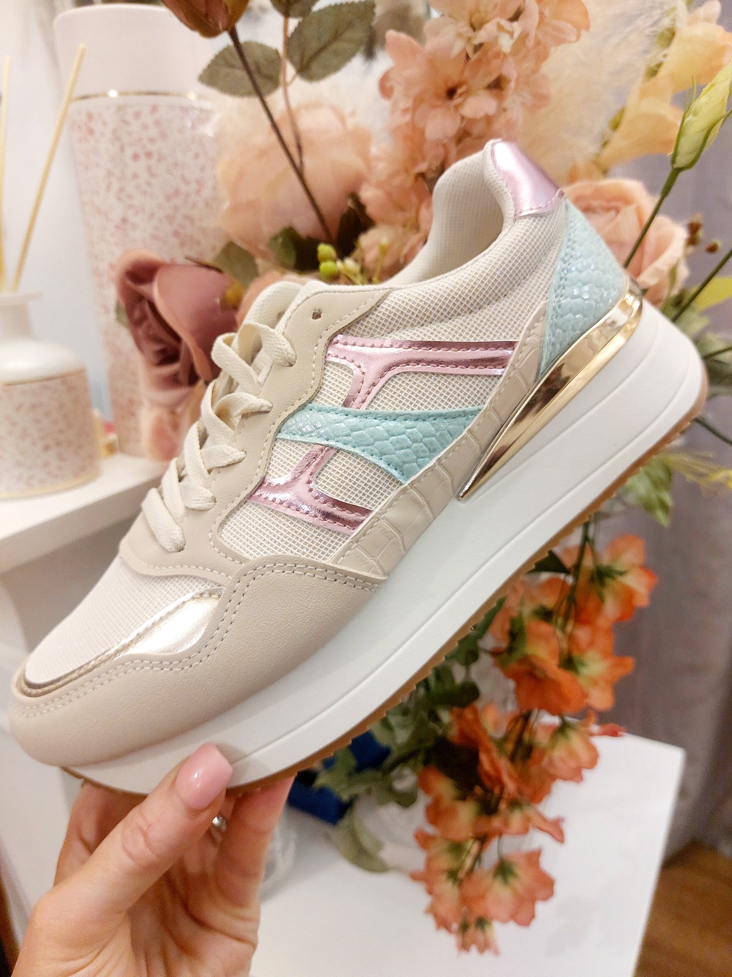 The Celine Trainer-Metallic Glitter-Regular Fit
