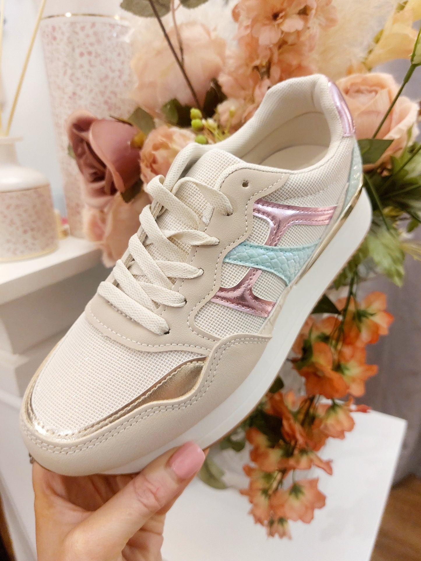 The Celine Trainer-Metallic Glitter-Regular Fit
