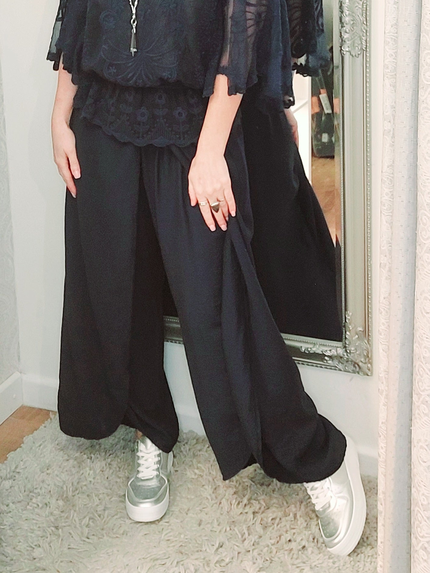 Navy Wrap Trousers 8-16