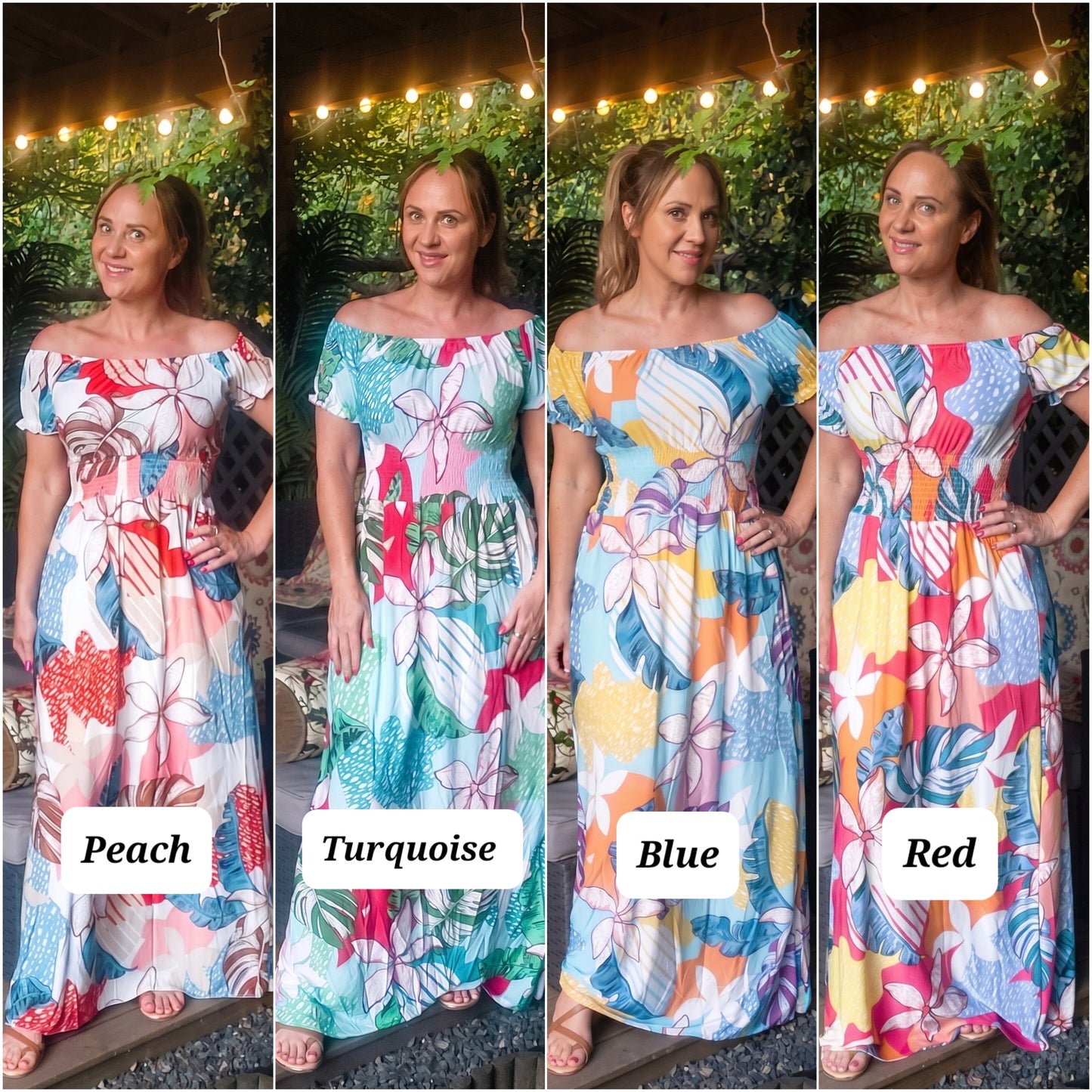 Abstract Tropical Maxi Dress 8-14 small 16