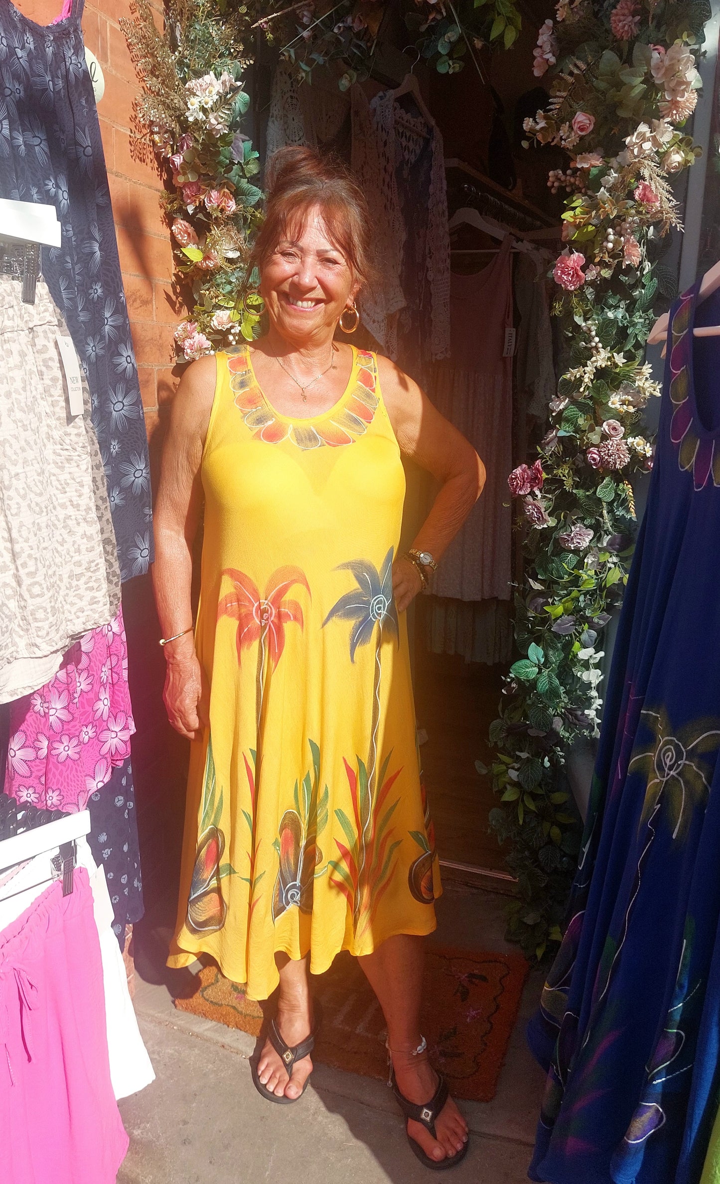 Made in India Boho Palm Dresses or Beach Cover Up 8-16/18