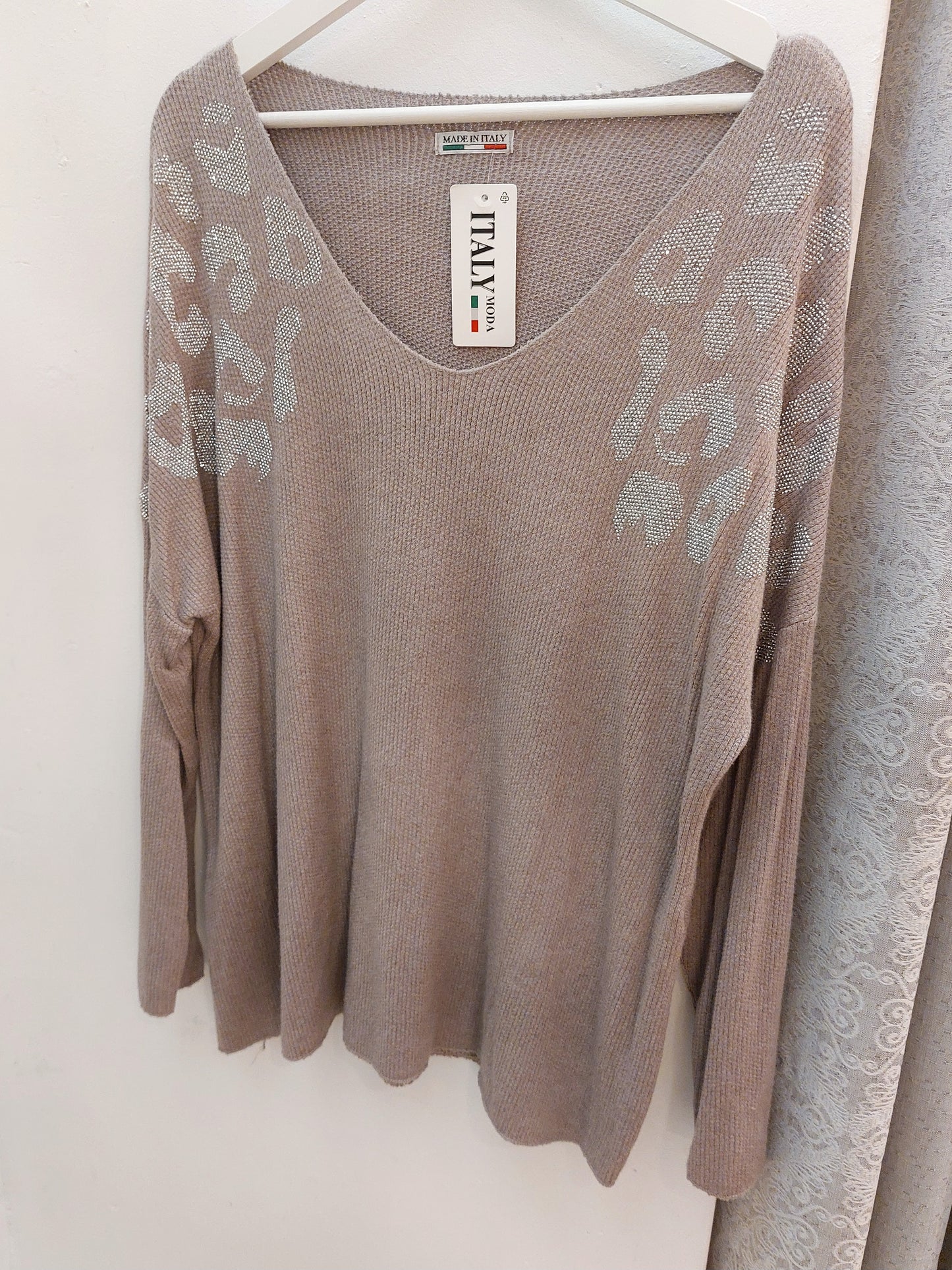 Mink - Embellished Rhinestone Light Knit  12-18