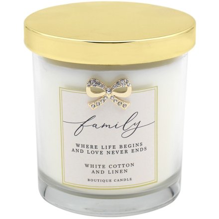 Family-White Cotton Linen Candle BACK SOON!