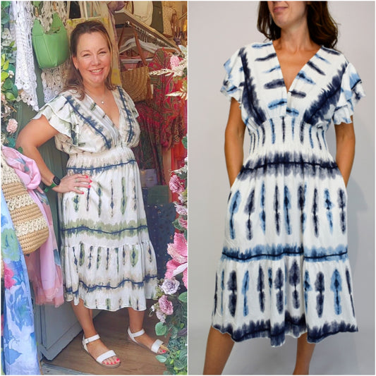 ** SALE** The Sarah Magic Midi Dress Pockets 8-18