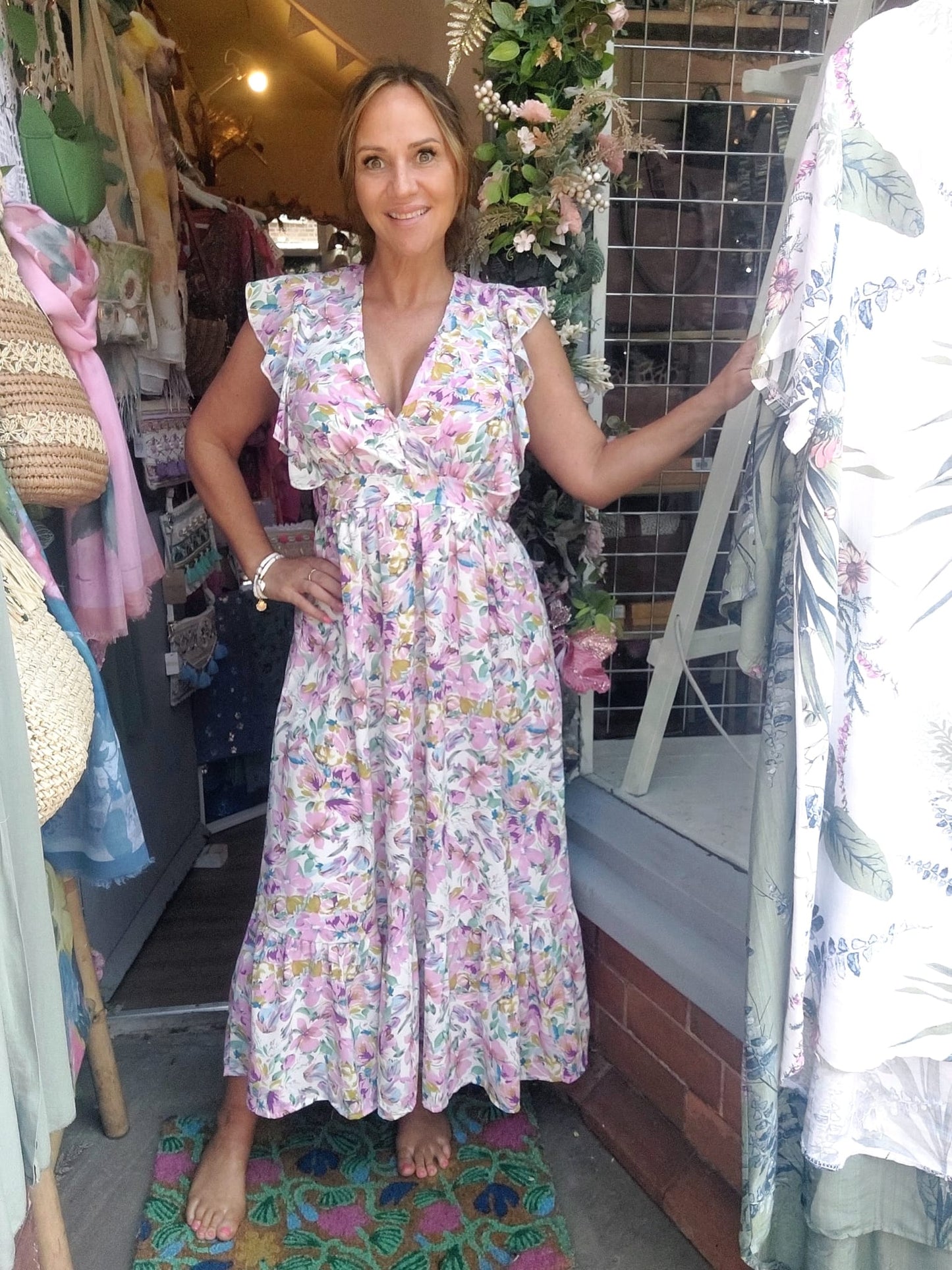 The Blossom Midi/Maxi Frill Floral Dress-8-14