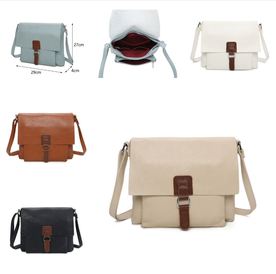 DOUBLE COMPARTMENT Satchel Bag-Various Colours