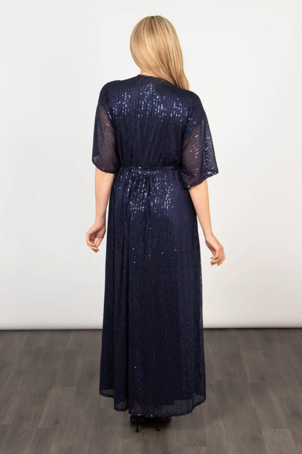 Navy Sequin Maxi Dress-Various Sizes