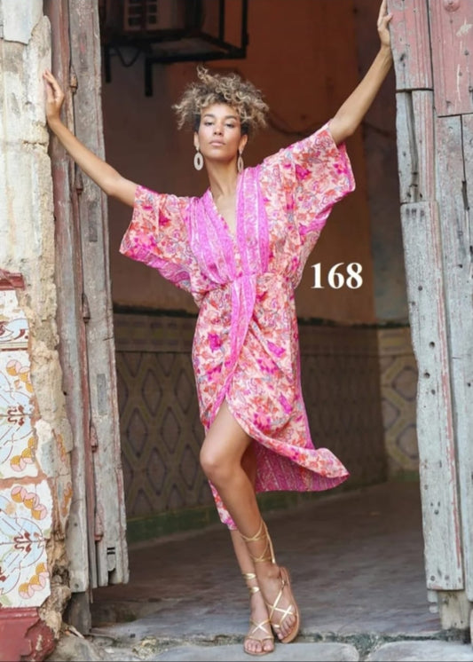 **SALE**  The Sublime- Silky Feel Wrap Drape Midi Dress-Various Sizes
