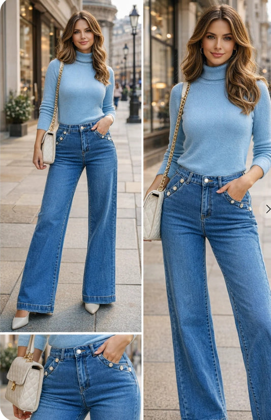 The Clio Jeans Slim/Wide Leg