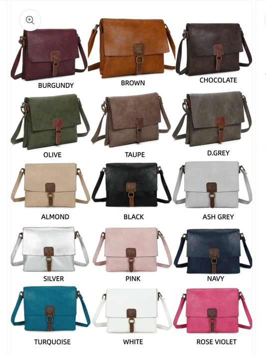 Vegan 3 Section Satchel Bag
