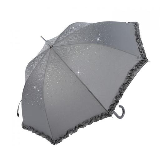 Rhinestone Sparkle Umbrella-Grey