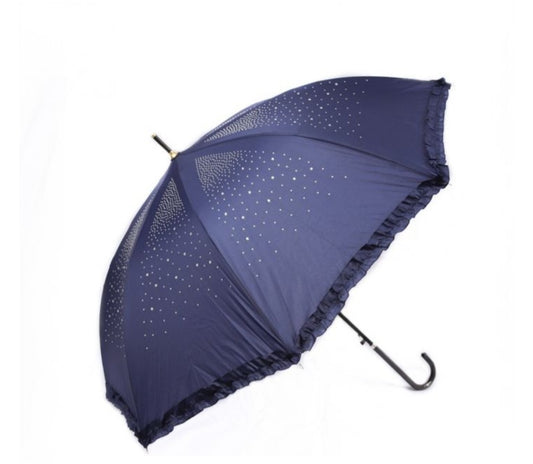 Rhinestone Sparkle Umbrella-NAVY