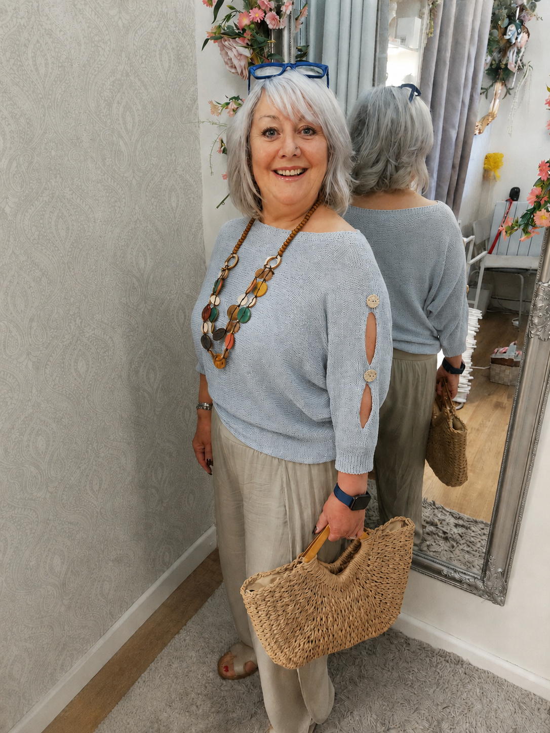 Gold Button Light Knit 8-16
